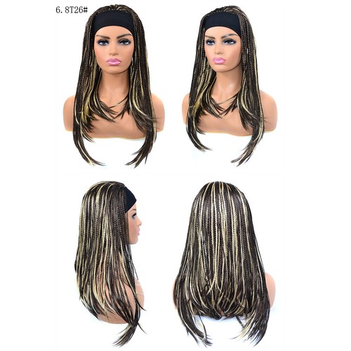 Box Braided Headband Wig for Black Women 18" Synthetic Full Braids Wig Wrap Wig  - Picture 20 of 35