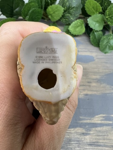 Vintage 1990 Lucy Rigg Lucy & Me Enesco Füllhorn der Früchte Bär Porzellan - Bild 6 von 6