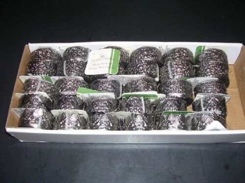 Lot of 24 rolls Floral Garden Metal Embossed Ribbon Nice Designs New 1" x 4.5 Ft