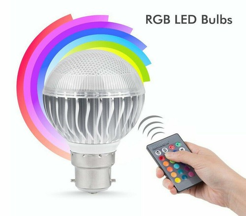 5W COLOUR CHANGING RGB LED LIGHT BULB LAMP REMOTE CONTROL B22 E27 MOOD LIGHTING - Picture 2 of 8