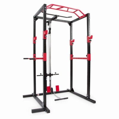 Pull Down Power Rack Cage Smith Machines Lat Dip Bar Bench Press Squats Home Gym eBay