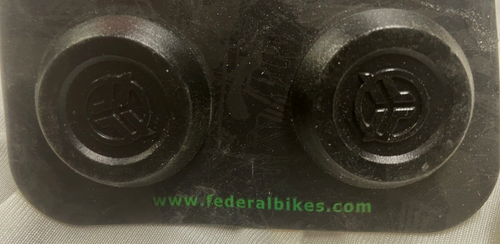FEDERAL BMX Bike Bicycle End Plugs Handlebar Grip Black - Picture 3 of 3