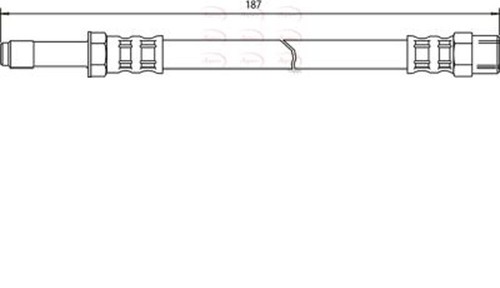 Apec Rear Outer Brake Hose Fits Seat Alhambra VW Sharan Ford Galaxy 1044504 - Picture 2 of 2