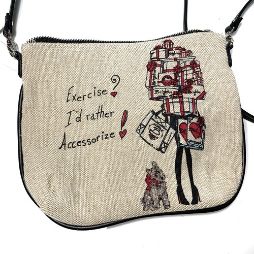 Bolso Bandolera Bolso de Mano BRIGHTON Negro Scottie Perro y Corazón Nuevo con Etiquetas - Imagen 4 de 7