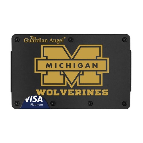 Michigan Wolverines Engraved Titanium Carbon Fiber RFID Blocking Wallet Gift D7 - Picture 11 of 11