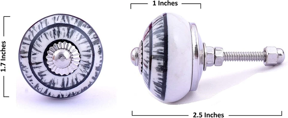 Lot OF 20 PC Handmade Ceramic Door Knobs  Kitchen cabinet Drawer Handle Pulls - Image 3 of 4