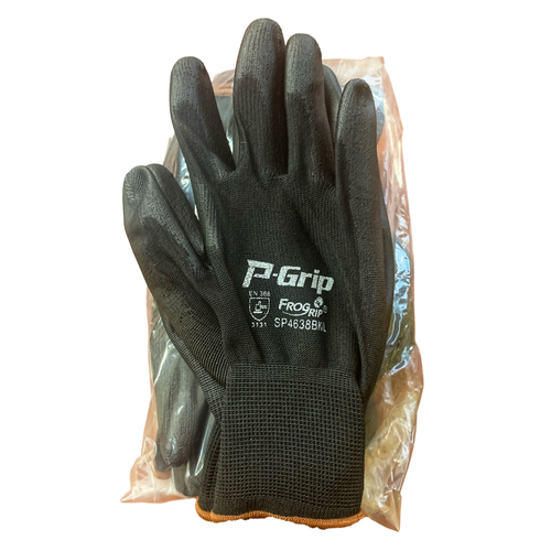 P-Grip ultradünne schwarze Arbeitshandschuhe Polyurethan Handfläche beschichtet Nylonschale 24 Paar - Bild 4 von 17