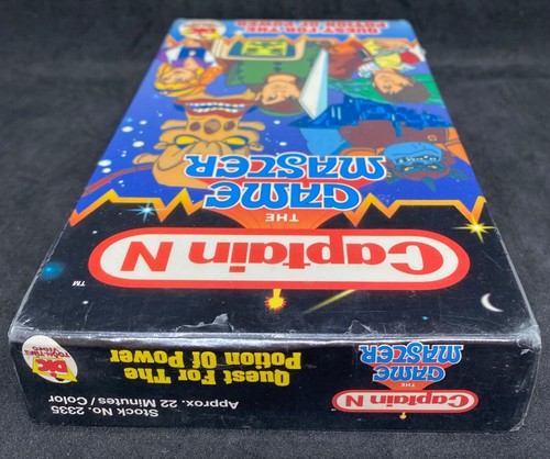 Nintendo VHS RARE 1989 Captain N Game Master Quest for Potion USA NEW SEALED - Imagen 4 de 7