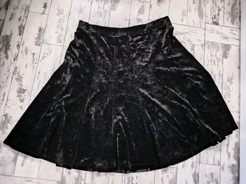 M&S womens Black Party Velvet Aline midi skirt Size 18 Occasion - Picture 6 of 8