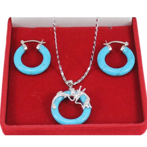 Estilo asiático Natural Jade Colgante Collar Arro Pendientes Joyería Juegos para Mujer - Imagen 17 de 17