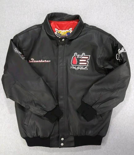 Vintage Genuine Leather Dale Earnhardt #3 Intimidator Jeff Hamilton Jacket XL - Picture 13 of 18