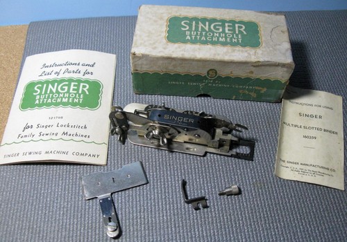 Vintage Singer BLACKSIDE Buttonhole Attachment 121795 Fits 221 Sewing Machine