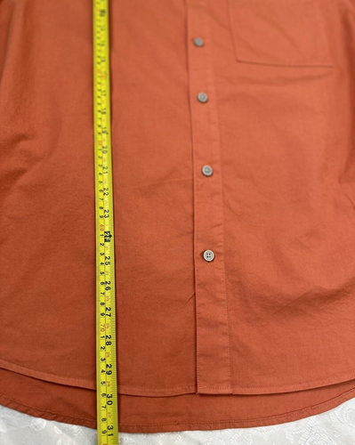 Calvin Klein Long Sleeve Easy Shirt Button Down 100% Cotton Aragon Sz L - Picture 5 of 6