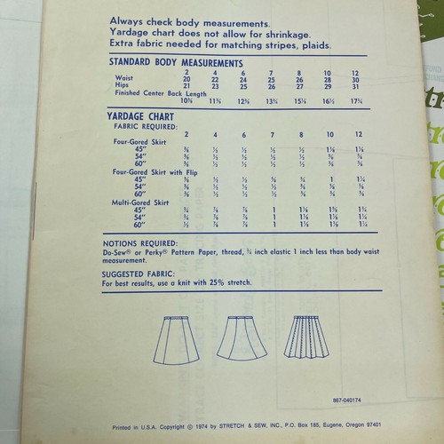 4 Vintage Stretch & Sew Sewing patterns Uncut For Family Pants Hippie - Bild 4 von 6