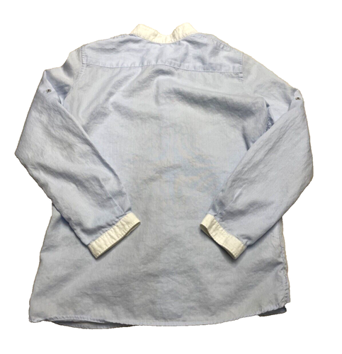 Carolina Herrera ~ Girl's Long Sleeve Cotton Banded Blouse; Blue/White; Size MED - Picture 2 of 7