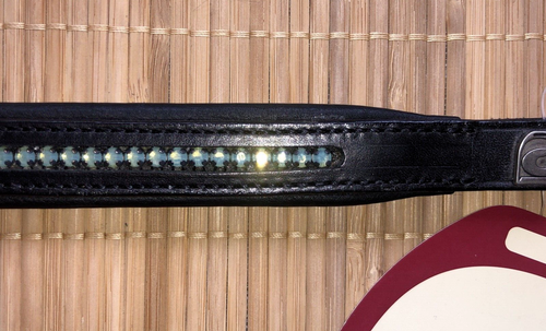 CAVALLO Stirnband Leder STRASS schwarz SWAROVSKI hbl GB Großpony NEU %%% TOP - Bild 1 von 9