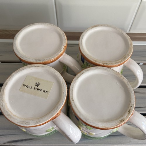 4 Royal Norfolk Tassen Cottage Szene Design strukturiert - Bild 6 von 6