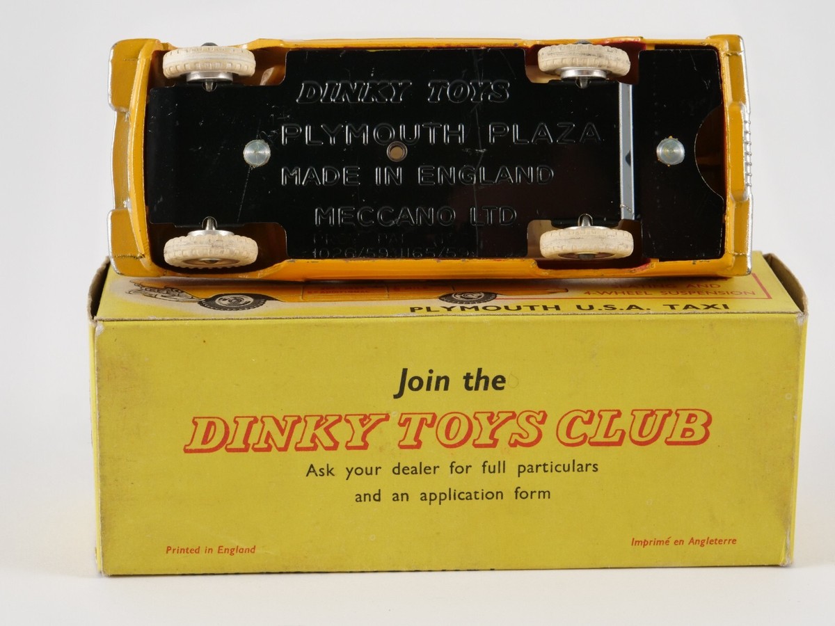 Dinky Toys GB No. 265 Plymouth USA TAXI never played in box Dinky Toys GB No. 265 Plymouth USA TAXI never played in box