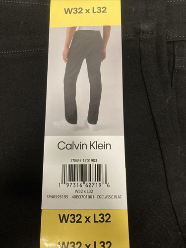 Calvin Klein Men's 5 Pocket Style Slim Fit Straight Jeans, Classic Black 30X32 - Picture 5 of 5