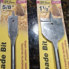 IVY Classic 10724 1-1/2 x 6-Inch Swift Bore® Wood Spade Bit High-Carbon Steel 