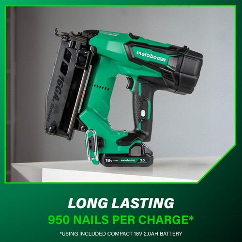 18V MultiVolt™ Straight Cordless Finish Nailer Kit, 16 Gauge Finish Nailer, (... - Picture 6 of 12
