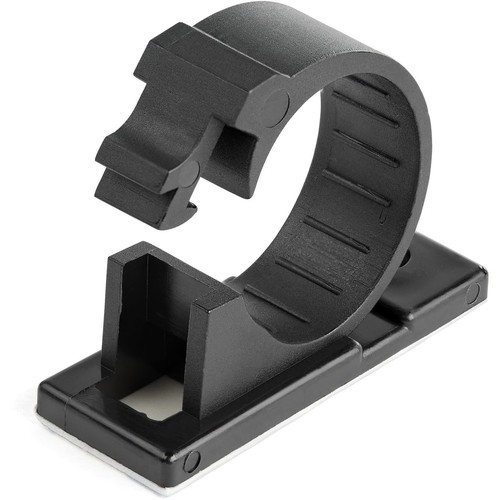 StarTech.com 100 Adhesive Cable Management Clips Black - Network/Ethernet/Office