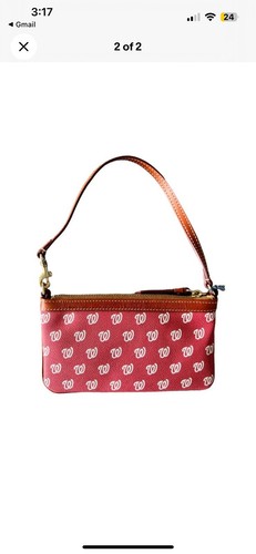 Dooney and Bourke Red and White Wristlet - Picture 2 of 4
