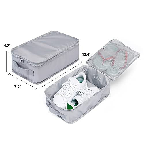 Travel Shoe Bags, Foldable Waterproof Shoe Pouches Organizer 4 Packs Grey - Bild 4 von 5