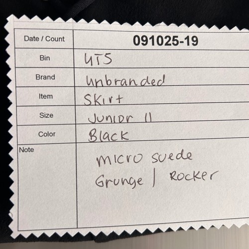 Grunge Micro Suede Skirt Juniors 11 Rocker Punk Rock Emo Witchy Vamp Indie - Picture 11 of 12