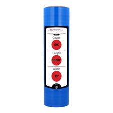 8 Rolls 18" x 1000' 100 Gauge Cast Banding Hand Stretch Wrap Film Dark Blue