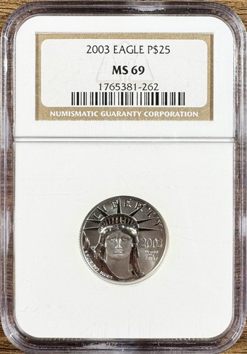 2003 25 $ 1/4 oz American Platinum Eagle NGC MS-69