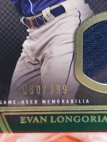 Evan Longoria 2015 Topps Tier One Patch/399 Tampa Bay Arizona MLB!! - Picture 2 of 3