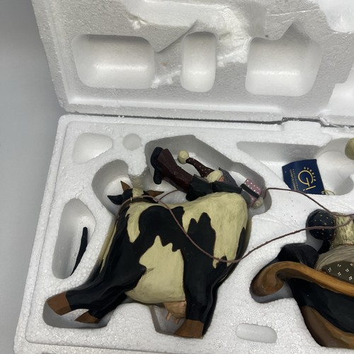 VTG Williraye Studio WW2007 Cow Pulling Santa Sleigh 517/2500 Christmas 1996 - Picture 22 of 22