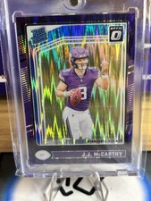 2024 Panini Donruss Optic - J.J. McCarthy #235 Purple Shock, Minnesota Vikings