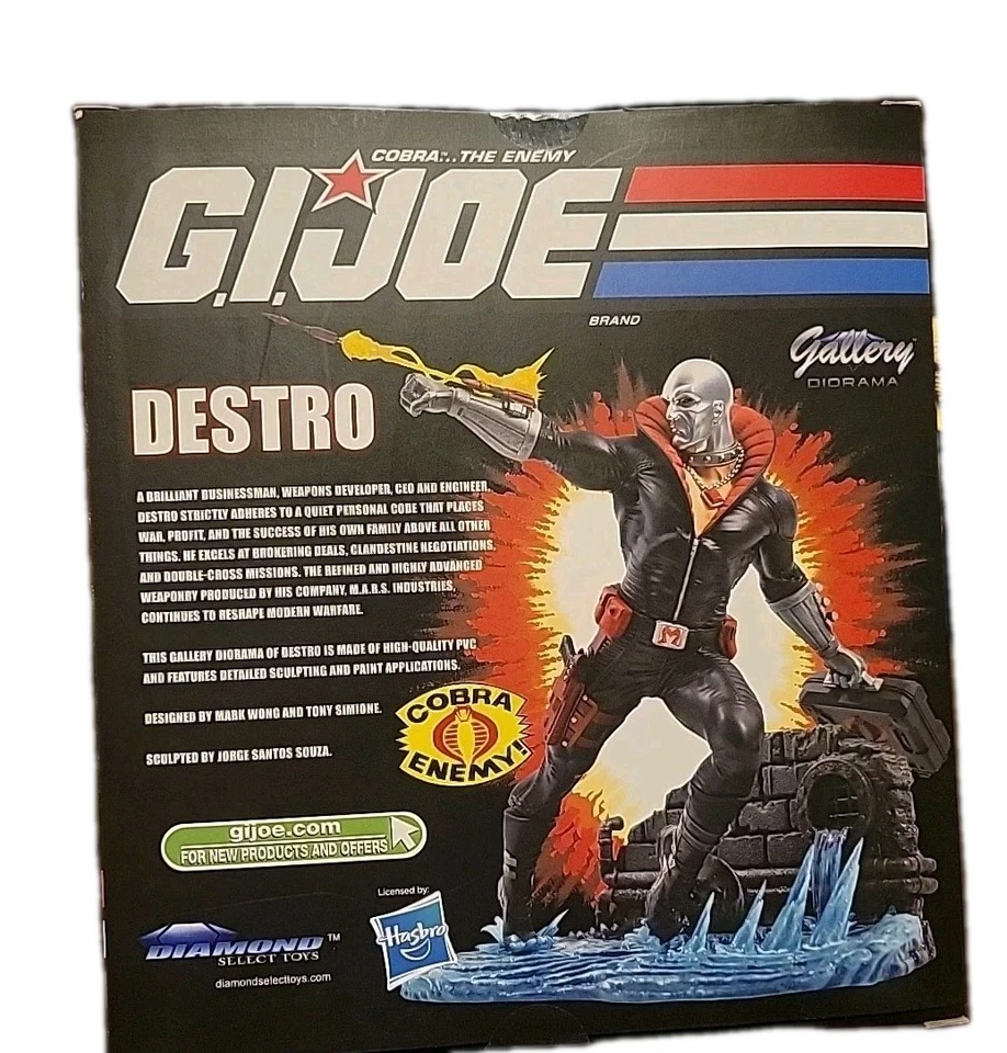 DESTRO Diamond Select Toys Gallery G.I. Estatua diorama de PVC Joe *NUEVA* SELLADA* Foto 3 de 3