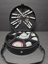 Barbie Miniature Porcelin Tea Set - 25 Pc, Plus Vintage Case, Mattel