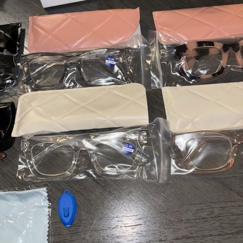 CCVOO 6er Pack Oprah Style Lesebrille +2,00 für Damen Blaulicht blockierend - Bild 7 von 9