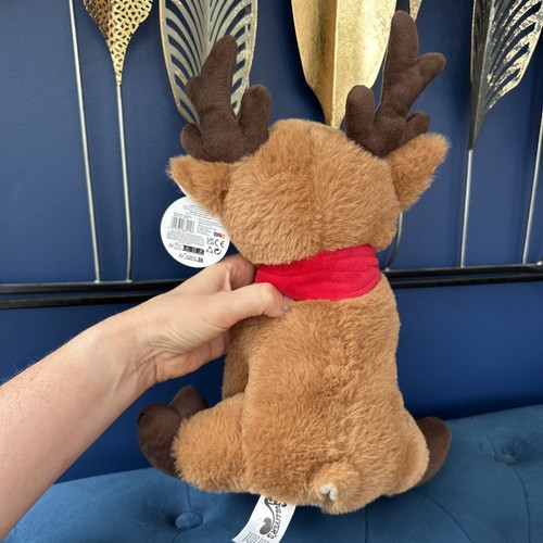 Peluche Gullivers Kingdom marrón peluche juguete de peluche reno juguete de Navidad 13” - Imagen 9 de 14