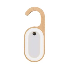 Wooden Message Memo Motion Sensor Door Key Night Light Doorknob Board LED Doo...