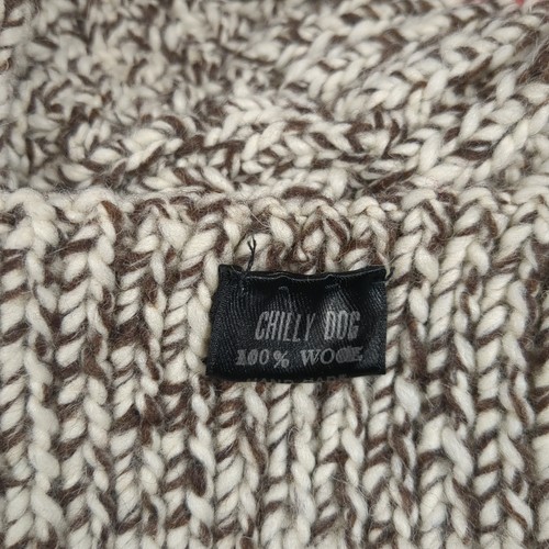 Chilly Dog new Hand Knit Wool Dog Sweater Coat 22-24" Size L Large 28-40 Pounds - Picture 2 of 19