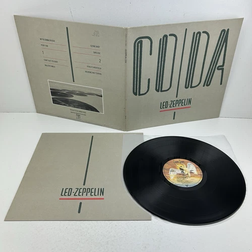Led Zeppelin Coda Vinyl LP Record EX/EX 1982 Embossed Sleeve 1A 1B Album Inner