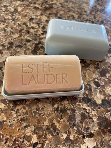 NEU Vintage ESTEE LAUDER JUGENDTAU PARFÜMIERTE SEIFE KUNSTSTOFF REISE AUFBEWAHRUNGSBOX