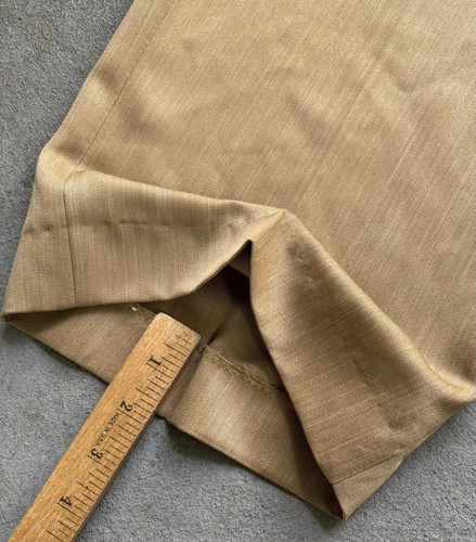 Vintage Men’s Baggy Pleated Gold Polyester Dress Pants 32x30 Y2K 10” Leg - Picture 14 of 20