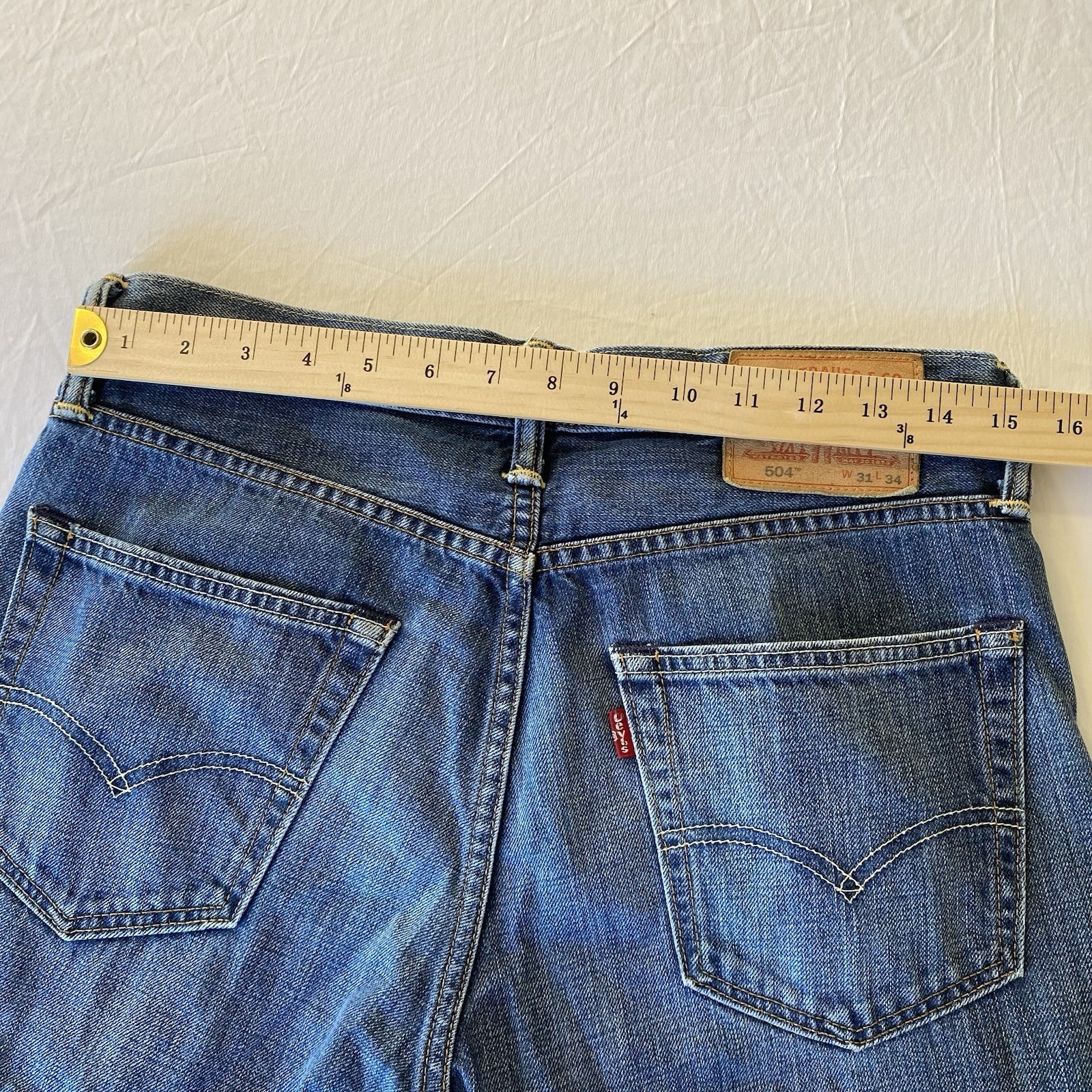 Levi Strauss 504 Blue Jeans 31x34 thumbnail 7