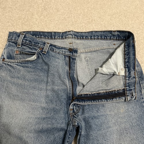 80s Vintage Levi’s 505 Made In USA 38x29 Orange Tab Nylon Foot Button - Bild 9 von 18