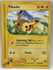 Pikachu 124/165 Expedition Base Set Regular Common Vintage Pokemon Card TCG LP