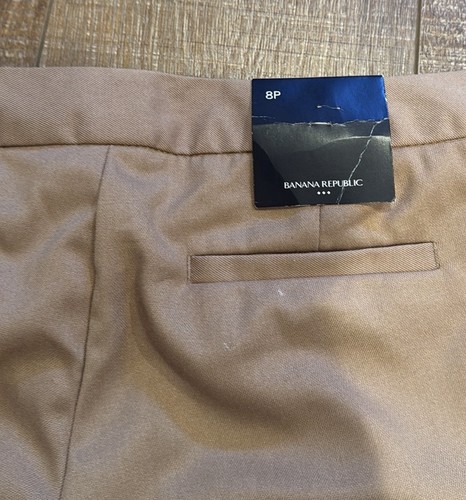Banana Republic Tan Straight Leg Mid/Low Rise Pants Size 8P - Picture 5 of 6