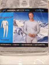 Therma Tek-2PC Grey Thermal set for Men 2Xl-Special Bonus Buy!