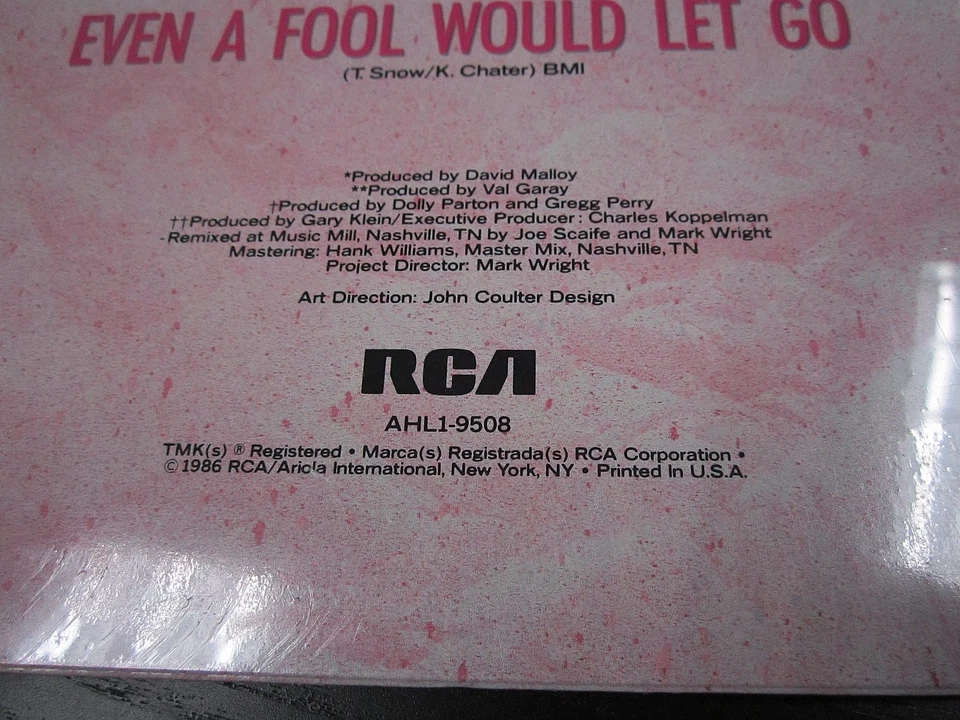 DOLLY PARTON "THINK ABOUT LOVE" 🎵 RARE VINYL - 1986- SEALED LP - AHL1-9508 - Image 4 of 4