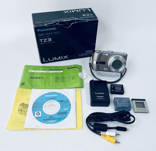 [Near Mint] Panasonic LUMIX DMC-TZ3-S Silver Digital Camera Leica Lens from JP - Picture 1 of 11